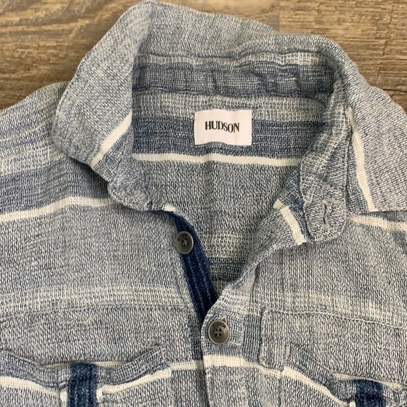 Hudson Jeans Blue Striped SZ S Top - Picture 4 of 8